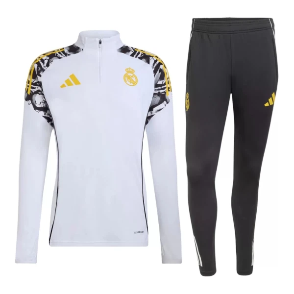 Conjunto de Moletom de Treino Real Madrid Homem Quarto-Zíper 2026-27 Branca Conjunto de Moletom de Treino Real Madrid Homem Quarto-Zíper 2026-27 Branca