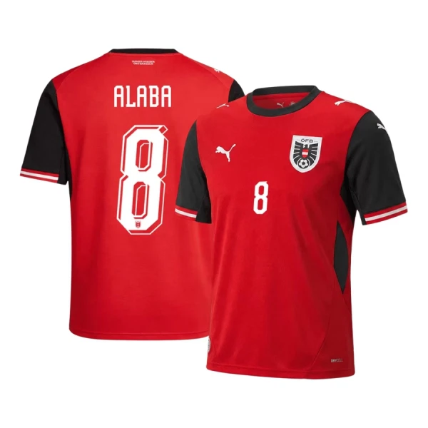 Camisola Áustria Alaba 8 Homem Equipamento 1ª Mundial 2026 Camisola Áustria Alaba 8 Homem Equipamento 1ª Mundial 2026