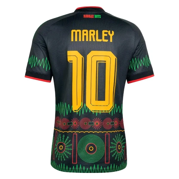 Camisola Jamaica Bob Marley 10 Homem Equipamento 2ª Mundial 2026 Camisola Jamaica Bob Marley 10 Homem Equipamento 2ª Mundial 2026
