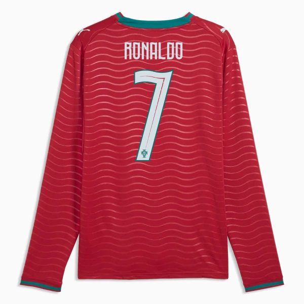 Camisola Manga Comprida Portugal Ronaldo 7 Homem Equipamento 1ª Mundial 2026 Camisola Manga Comprida Portugal Ronaldo 7 Homem Equipamento 1ª Mundial 2026