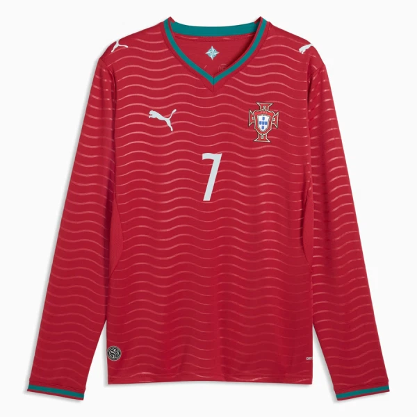 Camisola Manga Comprida Portugal Ronaldo 7 Homem Equipamento 1ª Mundial 2026