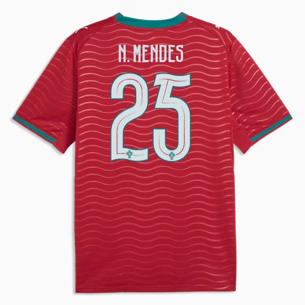 Camisola Portugal Nuno Mendes 25 Homem Equipamento 1ª Mundial 2026 Camisola Portugal Nuno Mendes 25 Homem Equipamento 1ª Mundial 2026