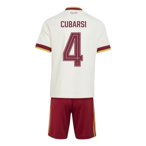 Camisola Espanha Cubarsi 4 Criança Equipamento 2ª Mundial 2026 Camisola Espanha Cubarsi 4 Criança Equipamento 2ª Mundial 2026