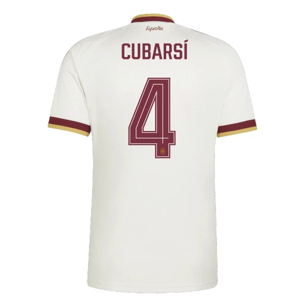 Camisola Espanha Cubarsi 4 Homem Equipamento 2ª Mundial 2026 Camisola Espanha Cubarsi 4 Homem Equipamento 2ª Mundial 2026