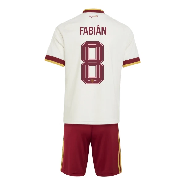 Camisola Espanha Fabian 8 Criança Equipamento 2ª Mundial 2026 Camisola Espanha Fabian 8 Criança Equipamento 2ª Mundial 2026