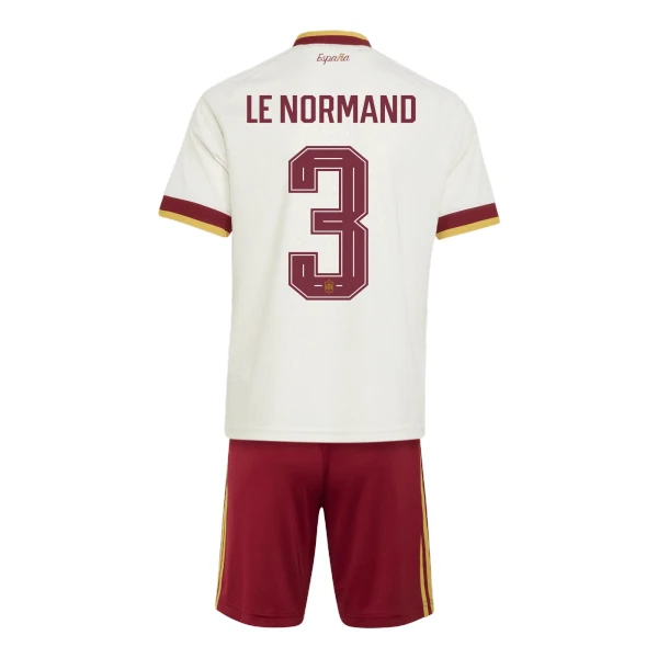 Camisola Espanha Le Normand 3 Criança Equipamento 2ª Mundial 2026 Camisola Espanha Le Normand 3 Criança Equipamento 2ª Mundial 2026
