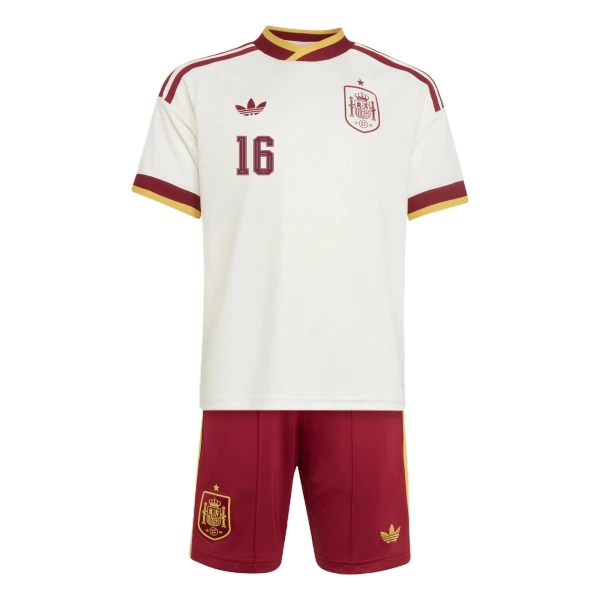 Camisola Espanha Rodrigo 16 Criança Equipamento 2ª Mundial 2026