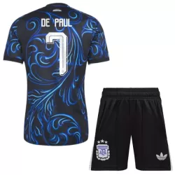 Camisola Argentina De Paul 7 Criança Equipamento 2ª Mundial 2026
