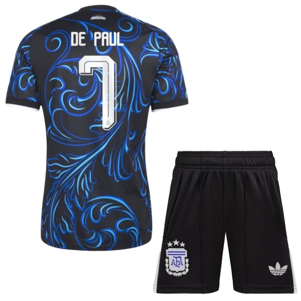Camisola Argentina De Paul 7 Criança Equipamento 2ª Mundial 2026 Camisola Argentina De Paul 7 Criança Equipamento 2ª Mundial 2026