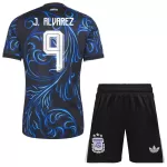 Camisola Argentina J. Alvarez 9 Criança Equipamento 2ª Mundial 2026