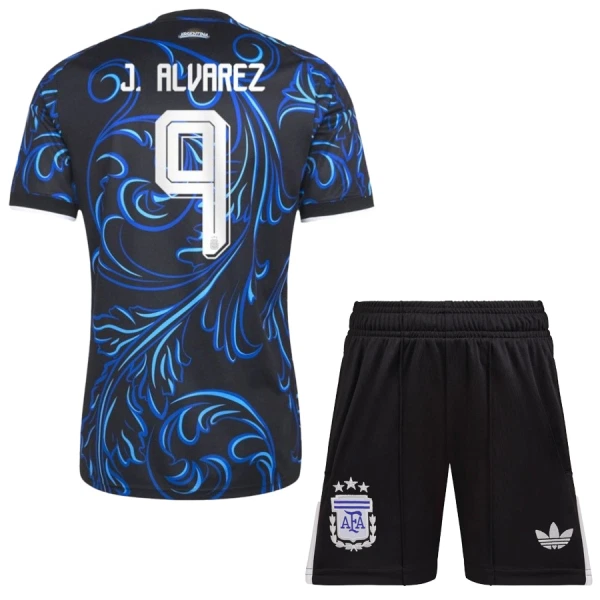 Camisola Argentina J. Alvarez 9 Criança Equipamento 2ª Mundial 2026 Camisola Argentina J. Alvarez 9 Criança Equipamento 2ª Mundial 2026