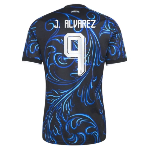 Camisola Argentina J. Alvarez 9 Criança Equipamento 2ª Mundial 2026