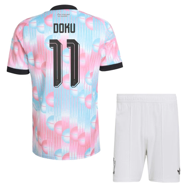 Camisola Bélgica Doku 11 Criança Equipamento 2ª Mundial 2026 Camisola Bélgica Doku 11 Criança Equipamento 2ª Mundial 2026