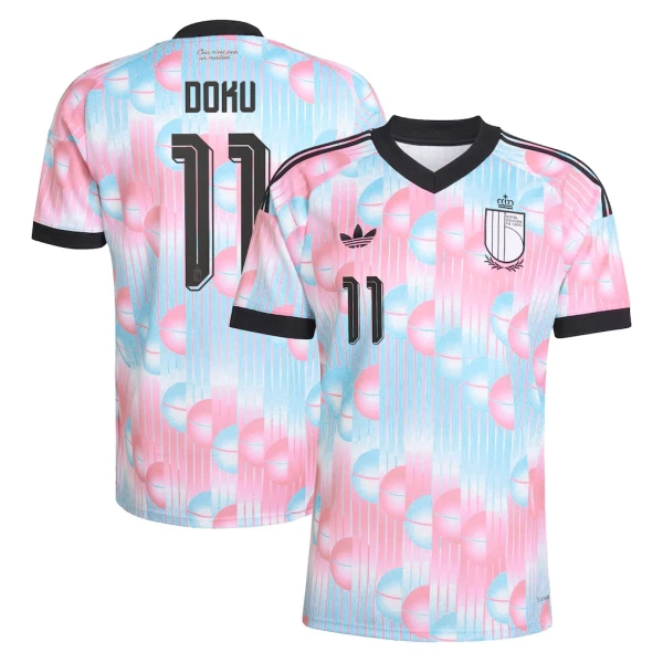 Camisola Bélgica Doku 11 Homem Equipamento 2ª Mundial 2026 Camisola Bélgica Doku 11 Homem Equipamento 2ª Mundial 2026