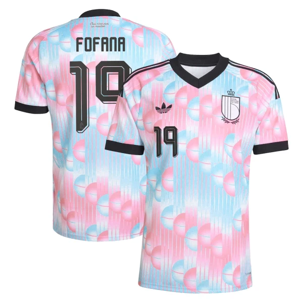 Camisola Bélgica Fofana 19 Homem Equipamento 2ª Mundial 2026 Camisola Bélgica Fofana 19 Homem Equipamento 2ª Mundial 2026