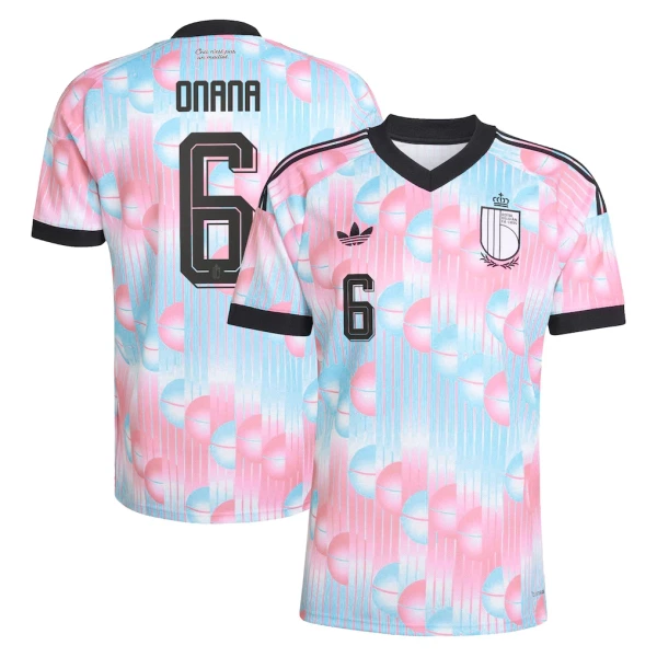 Camisola Bélgica Onana 6 Homem Equipamento 2ª Mundial 2026 Camisola Bélgica Onana 6 Homem Equipamento 2ª Mundial 2026