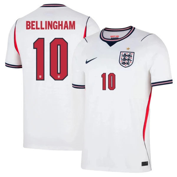 Camisola Inglaterra Bellingham 10 Homem Equipamento 1ª Mundial 2026