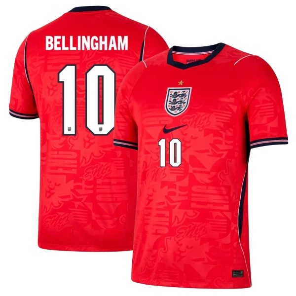 Camisola Inglaterra Bellingham 10 Homem Equipamento 2ª Mundial 2026