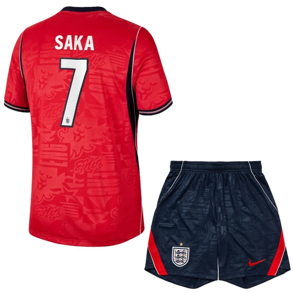 Camisola Inglaterra Saka 7 Criança Equipamento 2ª Mundial 2026 Camisola Inglaterra Saka 7 Criança Equipamento 2ª Mundial 2026