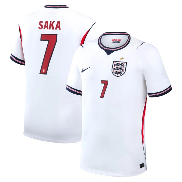 Camisola Inglaterra Saka 7 Homem Equipamento 1ª Mundial 2026