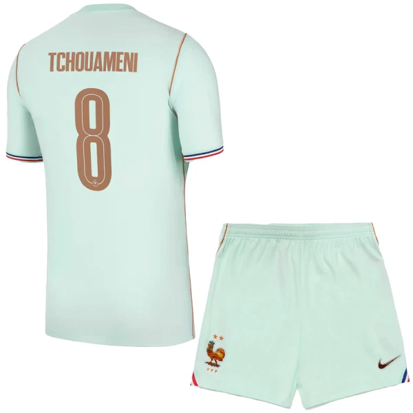 Camisola França Tchouaméni 8 Criança Equipamento 2ª Mundial 2026 Camisola França Tchouaméni 8 Criança Equipamento 2ª Mundial 2026