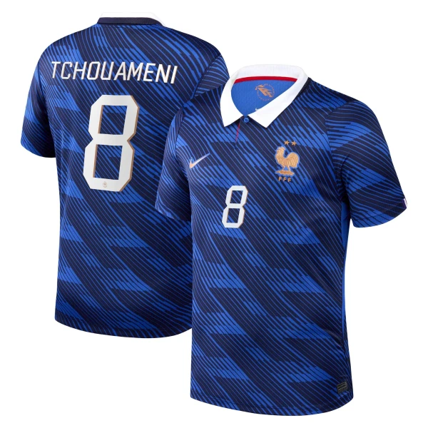 Camisola França Tchouaméni 8 Homem Equipamento 1ª Mundial 2026 Camisola França Tchouaméni 8 Homem Equipamento 1ª Mundial 2026