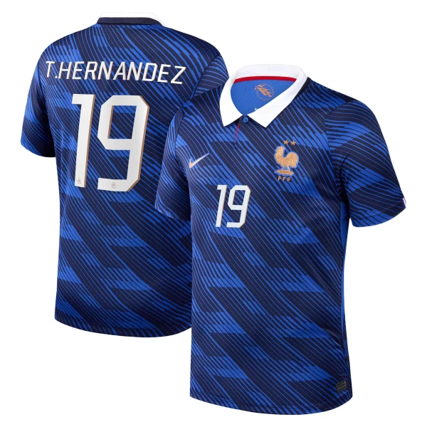 Camisola França Theo Hernandez 19 Homem Equipamento 1ª Mundial 2026 Camisola França Theo Hernandez 19 Homem Equipamento 1ª Mundial 2026