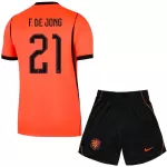 Camisola Holanda Frenkie de Jong 21 Criança Equipamento 1ª Mundial 2026