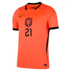 Camisola Holanda Frenkie de Jong 21 Criança Equipamento 1ª Mundial 2026