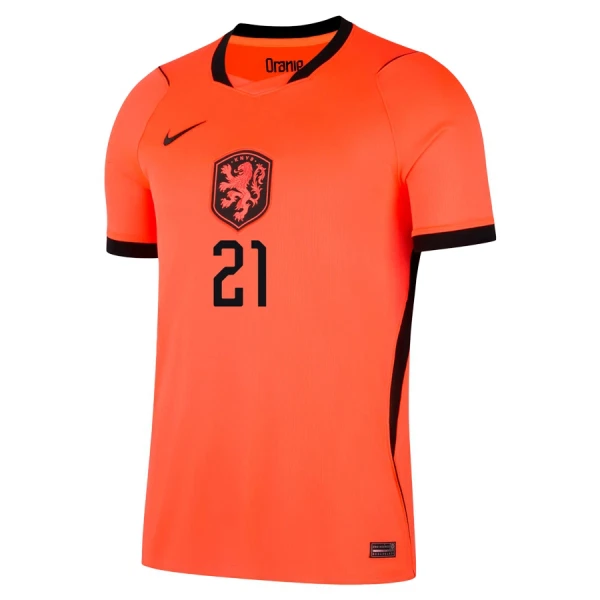 Camisola Holanda Frenkie de Jong 21 Criança Equipamento 1ª Mundial 2026