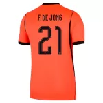 Camisola Holanda Frenkie de Jong 21 Homem Equipamento 1ª Mundial 2026