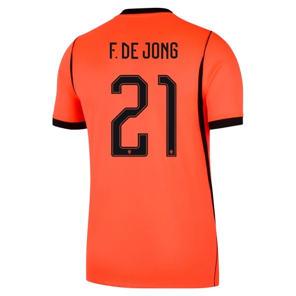Camisola Holanda Frenkie de Jong 21 Homem Equipamento 1ª Mundial 2026