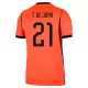 Camisola Holanda Frenkie de Jong 21 Homem Equipamento 1ª Mundial 2026