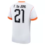 Camisola Holanda Frenkie de Jong 21 Homem Equipamento 2ª Mundial 2026