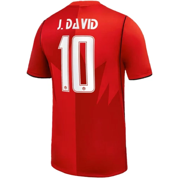 Camisola Canadá J. David 10 Homem Equipamento 1ª Mundial 2026 Camisola Canadá J. David 10 Homem Equipamento 1ª Mundial 2026