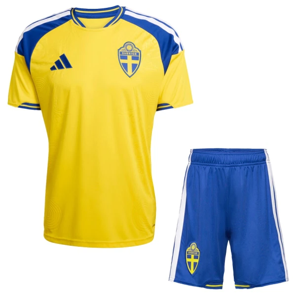 Camisola Suécia Criança Equipamento 1ª Mundial 2026 Camisola Suécia Criança Equipamento 1ª Mundial 2026
