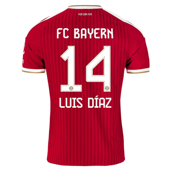 Camisola FC Bayern de Munique Luis Díaz 14 Homem Equipamento 1ª 2026-27 Camisola FC Bayern de Munique Luis Díaz 14 Homem Equipamento 1ª 2026-27