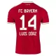 Camisola FC Bayern de Munique Luis Díaz 14 Homem Equipamento 1ª 2026-27 Camisola FC Bayern de Munique Luis Díaz 14 Homem Equipamento 1ª 2026-27