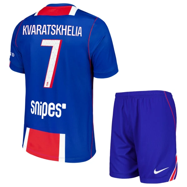 Camisola Paris Saint-Germain Kvaratskhelia 7 Criança Equipamento 1ª 2026-27