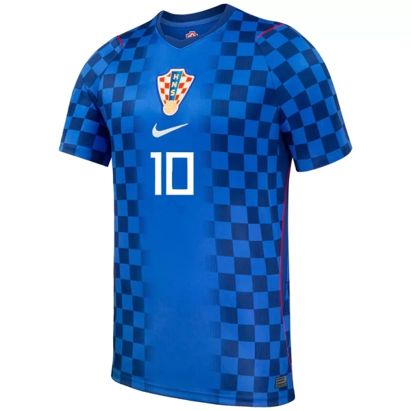 Camisola Croácia Modrić 10 Criança Equipamento 2ª Mundial 2026