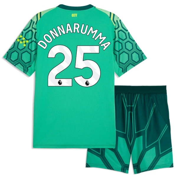 Camisola Guarda-Redes Manchester City Donnarumma 25 Criança Equipamento 1ª 2026-27 Verde