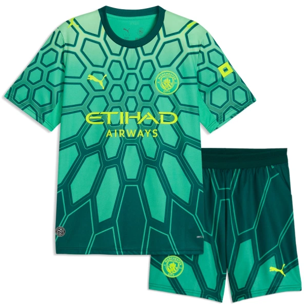 Camisola Guarda-Redes Manchester City Donnarumma 25 Criança Equipamento 1ª 2026-27 Verde