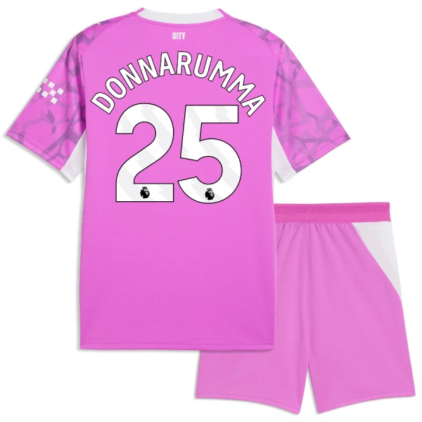 Camisola Guarda-Redes Manchester City Donnarumma 25 Criança Equipamento 2ª 2026-27 Rosa