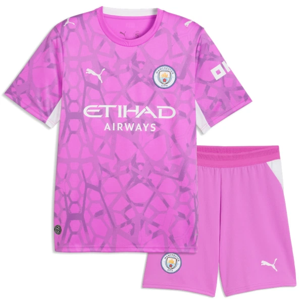 Camisola Guarda-Redes Manchester City Donnarumma 25 Criança Equipamento 2ª 2026-27 Rosa