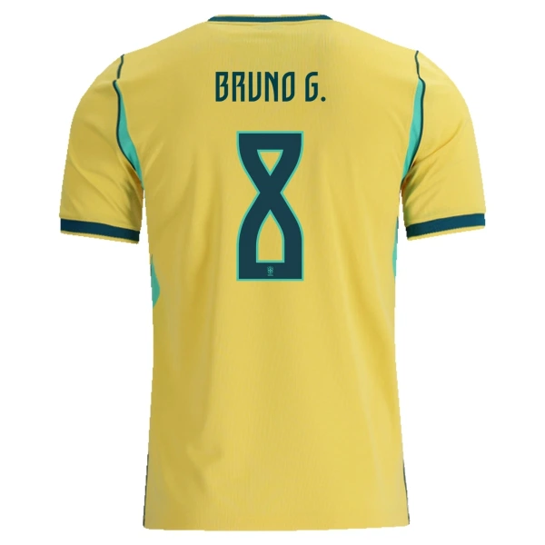 Camisola Brasil Bruno Guimaraes 8 Homem Equipamento 1ª Mundial 2026 Camisola Brasil Bruno Guimaraes 8 Homem Equipamento 1ª Mundial 2026