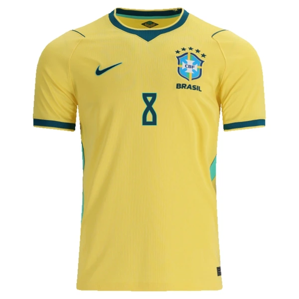 Camisola Brasil Bruno Guimaraes 8 Homem Equipamento 1ª Mundial 2026