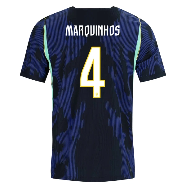 Camisola Brasil Marquinhos 4 Homem Equipamento 2ª Mundial 2026 Camisola Brasil Marquinhos 4 Homem Equipamento 2ª Mundial 2026