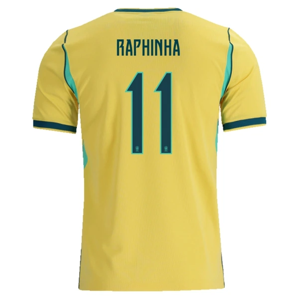 Camisola Brasil Raphinha 11 Homem Equipamento 1ª Mundial 2026 Camisola Brasil Raphinha 11 Homem Equipamento 1ª Mundial 2026