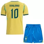 Camisola Brasil Ronaldinho 10 Criança Equipamento 1ª Mundial 2026
