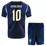 Camisola Brasil Ronaldinho 10 Criança Equipamento 2ª Mundial 2026